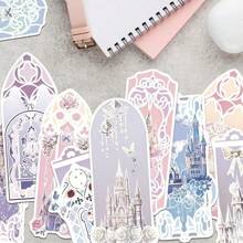 Set de 5/10/15/20/30 Marcapáginas con diseño de castillo de princesa al azar, románticos marcapáginas de papel con dibujos animados decorativos para la lectura