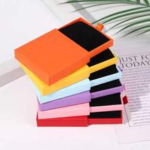 1 pieza Caja de joyas personalizada con logotipo, caja de joyas de viaje pequeña, caja de regalo personalizada para empresa, caja de almacenamiento de joyas con cajón de unicolor, caja expositora de joyas
