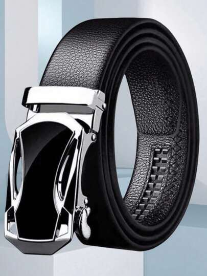 Men's Automatic Buckle Belt, PU Belt, Business Suit Belt, Ideal Choice For Giving As A Gift For Work, Parties, Leisure, Business And Other Occasions Summer, School Fall, Autumn, Halloween Autumn-Winter Accessories,Suitable For Teens, Youth,Men,Casual, Outdoor, Athletic, Vacation, Graduation Gifts, Birthday, Daily Wear