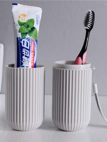 Travel Mouthwash Cup Toothbrush Toothpaste Storage Box Washing Cup Travel Camping Portable Toothbrush Cup Travel Facial Cleanser Set Travel Essentials Beach Fall Decor Vacation Back To School Travel Organizer (Plastic Products, Different Batches Of Products Will Have Slight Color Differences, The Cup's Hand Rope Color Is Randomly Sent) - Multicolor - View 16