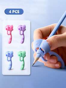Pencil Grips For Kids Handwriting, 5 Finger Silicone Pencil Holder For Kids Handwriting Practice Tools, Comfortable Pencil Grippers For Beginners Writing Posture Guide, Christmas Gift Ideas, Holiday Gift Recommendations - Multicolor - View 12