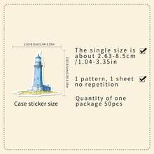 100 件海洋贴纸海洋动物贴纸蓝色贴纸海滩贴纸美学贴纸蔚蓝贴纸卡通涂鸦标签乙烯基防水贴纸适用于笔记本电脑、保险杠、滑板、水瓶、电脑、手机 - 藍色 - 查看 5