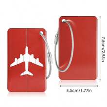 1pc/3pcs Personalized Luggage Tags For Suitcases,Bag Tags For Luggage Travel Luggage Tags With Privacy Name Card,Small Metal Luggage Tags Luggage Identifiers For Suitcases.Customized Text And Colour Gift. - Multicolor - View 29