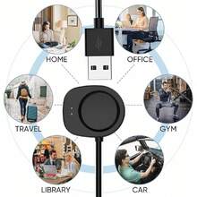 USB Charging Cable Magnetic Power Charging Cord For Amazfit T-Rex3 /Amazfit Balance - Black - View 5