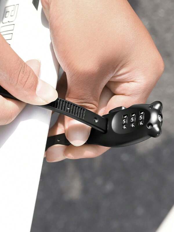 1pc Portable Bike Tie Lock, 3-Digit Combination Lock, Suitable For Motorcycle Helmet, Electric Bike Box, Skateboard, Anti-Theft Lock