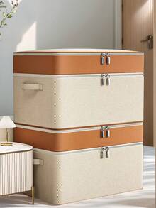 1个大号防水多功能折叠设计收纳袋，适用于衣物、毛毯等物品，防尘防潮，节省空间，适用于卧室、宿舍和房车收纳，提高居家整理效率