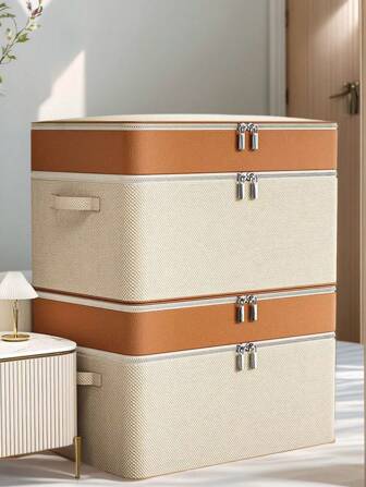 1 Large Waterproof Multi-Functional Folding Design Storage Bag, Suitable For Clothes, Blankets And Other Items, Dust And Moisture, Save Space, Suitable For Bedroom, Dormitory And RV Storage, Improve Home Sorting Efficiency