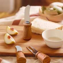 1/2 Stück vertikales Edelstahl Buttermesser mit Kunststoffgriff, multifunktionale mini Käse-Streichspatel, Käsemesser und -gabel, Brot, Toast, Marmelade Spatel, Backwerkzeug, geeignet für Küche und Restaurant Utensilien