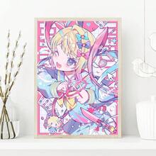 1 peça pôsteres de arte de parede moldura opcional pop needy girl overdose jogo papel branco pôster adesivo de parede chique para sala de estar decoração de bar adesivos de parede de arte