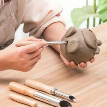 4pcs Ceramic Clay Stainless Steel Round Hole Punch Tools, Pottery Sculpting Perforating Tools - 4 Pieces/set - View 5