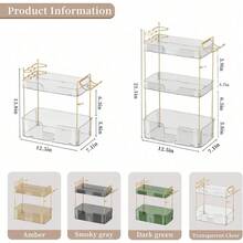 3 Tier Bathroom Organizer Countertop Makeup Perfume Tray Skincare Organizer For Bathroom Dresser Vanity (Grey) - White - View 4