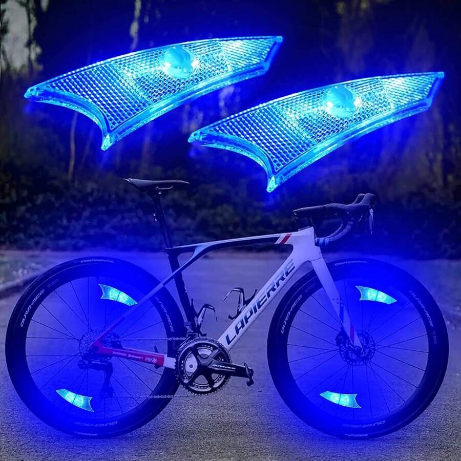 LED Bike Wheel Lights,4 Pack,Bicycle Spoke Lights With Batteries Included,Bicycle Lights For Wheel - Blue - View 1