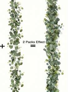 1-4 Packs Faux Greenery Garland Vines, Eucalyptus Leaves Decor Rattan For Valentine's Day Decor, Suitable For Wedding Party Home Decor, Fake Green Vine For Tablecloths And Home Decoration