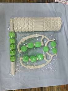 15-Wheel Leg Massager, 5-Wheel Roller, Massage Acupressure Ball - 33cm Yoga Pillar, Essential Muscle Relaxation Equipment For Women, Portable And Practical, Home Fitness Equipment, Home Sports Equipment For Women, Relaxation Equipment For Women, Beautiful Leg Massager, Double-Row Leg Massager Roller, Yoga Pillar, Leg Slimming Tool, Leg Muscle Relaxation, EVA Foam Roller And Handheld Massage Ball - Multicolor - View 24