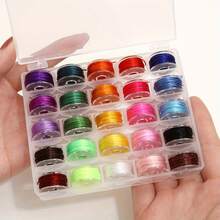 1/25pcs Assorted Elastic String Set, Suitable For Bracelet Making, Beading, Necklace And Crafts, 6m/Roll Elastic Bracelet Cord - Multicolor - View 10