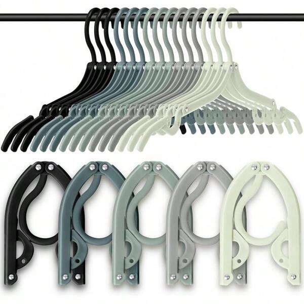 12 Pcs Travel Hangers Cruise Ship Essentials Foldable Portable Plastic Vacation Hangers Non Slip Clothes Drying Rack Travel Accessories Dormitory Hotel Laundry (Lively Color)