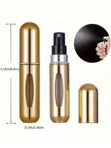 3 件可再填充小香水瓶，可重复使用的旅行香水雾化器，迷你便携式香水喷雾器 - 彩色 - 查看 6