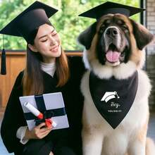 Premium Quality Dog Graduation Cap, Large Dog Graduation Bandana, Comfortable Dog Graduation Outfit, My Mom Graduated Dog Bandana ', Ideal Dog Graduation Costume For Your Furry Friend - 1 - View 3