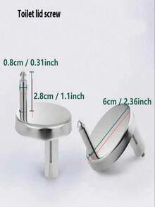 2 件装马桶座圈铰链固定件，快拆式马桶顶部固定盲孔配件，马桶座圈铰链配有备用膨胀橡胶螺丝螺母螺栓，适用于马桶盲孔。浴室用品，浴室配件，浴室工具 - 彩色 - 查看 6