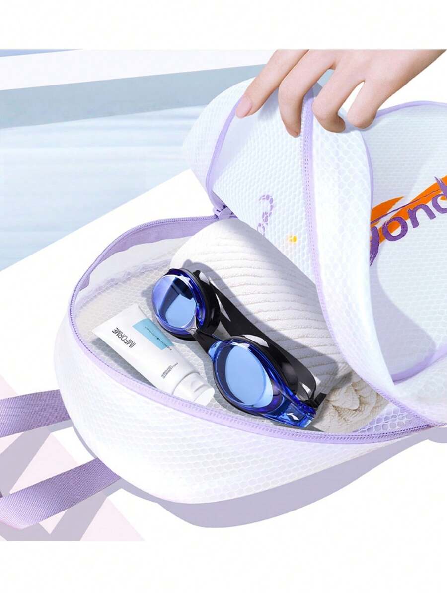 大容量干湿袋，适用于泳衣、脏瑜伽健身服、旅行、海滩、泳池、日托、瑜伽游泳洗漱包的防水湿袋，带拉链