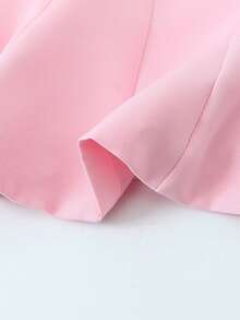 Áo thời trang nữ HH mới, màu trơn, không tay, thắt nơ, có khóa kéo, phong cách đường phố mùa hè, gợi cảm. - Hồng - Xem 10