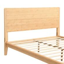 MERAX Mid-Century Modern Full Size 12 Inch Bamboo Wood Platform Bed With Wood Slat Support, No Box Spring Needed, Easy Assembly,Natural - Tự nhiên-Kích thước đầy đủ - Xem 8