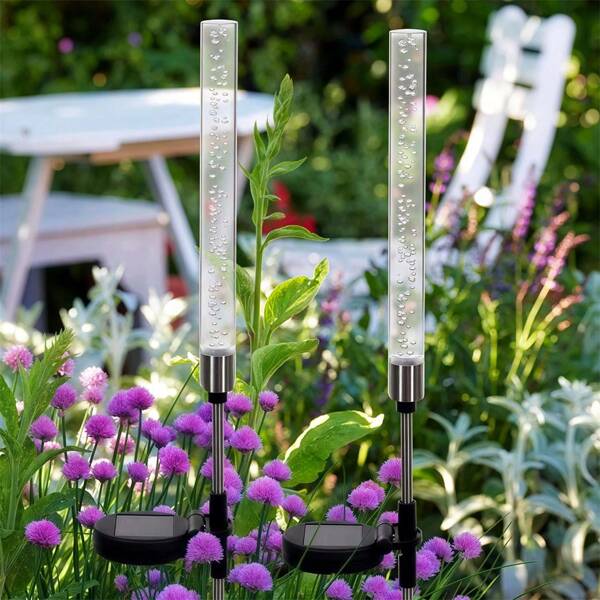 Rieyue 1pc Solar Rattan LED Garden Lights, Outdoor Solar Lights For Landscape, Pathway, Lawn Garden Decoration