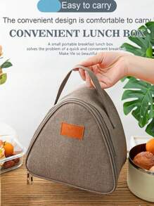 1 Stück neue dreieckige Reiseball Tasche, tragbare Lunch Tasche, Minimalistisch Mode Lunch Tasche, Büro Ess Tasche, große Kapazität Picknick Tasche, Studenten Lunch Tasche, kein Lebensmittelkontakt
