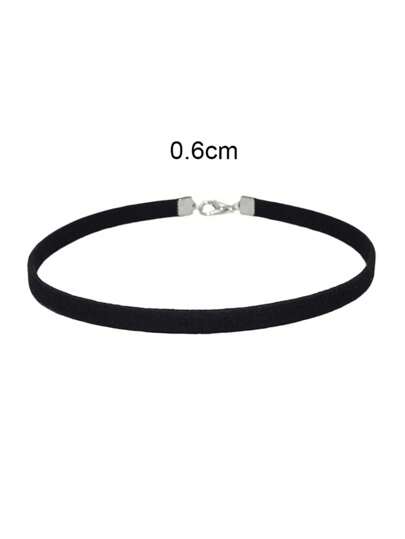 1 peça colar gargantilha de veludo preto estilo punk para mulheres