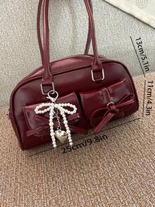 حقيبة يد كبيرة للنساء بتصميم موضة ربيع/صيف، سعة كبيرة للحمل اليومي مع جيوب متعددة، متعددة الاستخدامات لحفلات الموسيقى والحفلات والمناسبات (تشمل قلادة هدية)