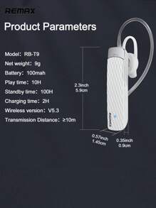 REMAX [تحديث 2025] سماعات أذن لاسلكية خفيفة جداً من ريماكس؛ مزودة بخاصية إلغاء الضوضاء الذكية وصوت نقي للمكالمات؛ تناسب الأذن اليمنى واليسرى؛ إقران مزدوج؛ لاسلكي 5.4 متوافق مع آيفون/أندرويد؛ وقت تشغيل طويل يصل إلى 20 ساعة؛ تركيب آمن طوال اليوم؛ سماعة أذن بدون استخدام اليدين؛ سماعة رأس لاسلكية