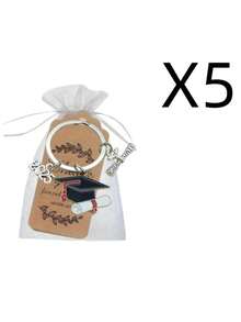 1 szt. Unisgenderowy brelok do kluczy z okazji ukończenia szkoły w 2025 roku, uroczy emaliowany brelok do kluczy z czapką ukończenia szkoły, prezent na ukończenie szkoły, brelok do kluczy, akcesoria samochodowe, zawieszka do torby, szkoła, gotyckie, smycze Y2k, akcesoria samochodowe, zawieszki do toreb, świąteczne prezenty dla nauczyciela, przyjaciółki i siostry