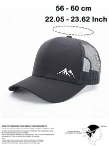 Șapcă de baseball cu imprimeu de diamant în stil stradal - Design cu plasă respirabilă, croială reglabilă, pălărie de exterior unisex hip hop pentru pescuit, camping și streetwear pentru tineret