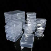 13pcs Transparent Plastic Storage Containers - Multipurpose Small Organizer Boxes For Jewelry, Beads, Hardware, Crafts And Sewing Supplies - Clear Craft Storage Boxes - Transparent - View 7