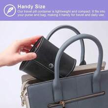 1pc 7-Day Weekly Pill Organizer With Leather Case, 4 Times Daily Medication Reminder For Travel And Daily Use - Leather Pill Box - View 5