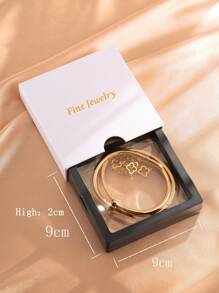 3pcs/Set Stainless Steel Golden Nail & Clover Bracelet & Clover Bracelet Set, Suitable For Women's Daily Wear, Christmas Gift, Holiday Gifting