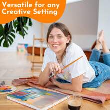 8x8 Inch Stretched Canvas For Painting, Pack Of 8, 5/8 Inch Profile Value Bulk Pack For Acrylics, Oils Painting,Back To School,School Supplies