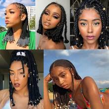 Ombre Pre Stretched Braiding Hair 30 Inch 8 Packs Synthetic Crochet Braids Hot Water Setting Professional Soft Texture Synthetic Hair Extensions 30 Inch 1B 27 - 1B(Black) - View 6