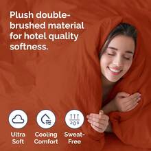 Cover Queen Size Set - Extra Soft Queen Size Duvet Cover 90 X 90 With 2 Pillow Shams - Hotel Luxury Easy Care And Fade Free W/ Zipper Closures & Ties - Breathable Bedding Set (Light Sage Green) - 29 - 赤陶(無被子) - 查看 3