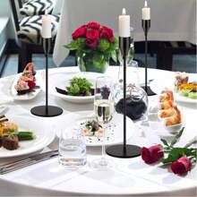 3pcs/30pcs Set Cone Candle Holders, Black, Silver, Rose Gold, Gold Metal Candle Stands Suitable For Weddings, Parties, Fit Candles & LED Candles 1.91cm Thick Home Decor Halloween Decor Fall Decor Room Decor