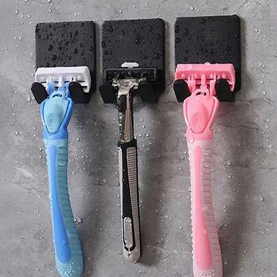 Giá để dao cạo phòng tắm 6/3/1 cái, Móc treo dao cạo, Giá để lưỡi dao tắm cho nam, Trang trí phòng ngủ tại nhà, Trang trí nhà cửa, Trang trí tường, Phụ kiện phòng tắm, Hộp đựng đồ phòng tắm, Giá để đồ không cần đục lỗ, Móc chìa khóa treo tường, Móc cắm dây nguồn treo tường, Móc treo túi đựng quần áo treo tường Quay lại trường học