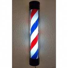 Caramelo de Barberia Giratorio Peluqueria 90cm 15cm decoración tradicional diseño vintage y llamativo para negocios - Tipo de Enchufe A USA (110-127V) - Ver 4