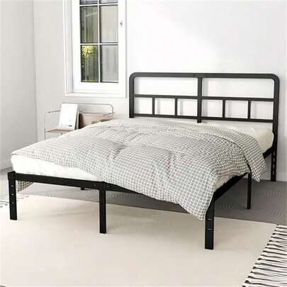 Cama Matrimonial Base De Cama De Metal Color Negro 201*191cm