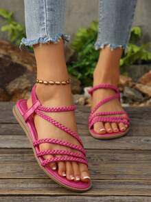 نساء حرفية مصنوعة يدويا أحذية شبشب مريحة مثبتة بحزام من الراين