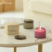 1 Stück 100g/200g Aromatherapie Zuhause geprägte Glas Kerze Feiertag Geschenk rauchfrei Sojawachs duftende Kerze