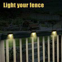 16 Pack Fence Post Solar Lights For Patio Pool Stairs Step And Pathway, Weatherproof LED Deck Lights Solar Powered Outdoor Lights