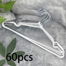 60/20/10/1-Pack Non-Slip Heavy Duty Metal Clothes Hangers - Traceless Shoulder Design For Coats/Dresses/Shirts, Sturdy Garment Hangers With Rustproof Hooks (Space-Saving Closet Organizers For Bedroom/Bathroom/Laundry)