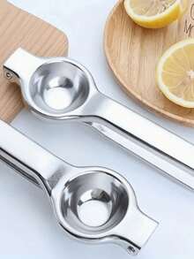 1pc Stainless Steel Handheld Citrus Juicer, Lemon Squeezer, Manual Juice Extractor, Suitable For Lemon, Kitchen & Living Room, With Wrist Guard - Silver - View 7