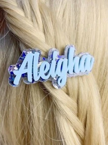 One Customized Acrylic Duckbill Clip, A Personalized Name Hair Accessory, A DIY Letter Gift Hair Clip, And A DIY Name Hair Clip. This Is An Excellent Gift That Is Highly Suitable For Giving To Good Friends At The Start Of The School Term. It's A Children's Hair Clip, A Customized Name Hair Clip, And A Customized Children's Hair Clip. It Is The Best Gift To Give To Friends On Mother's Day And Children's Day.
