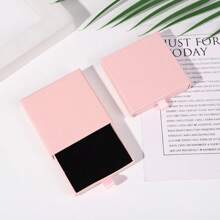 1 pieza Caja de joyas personalizada con logotipo, caja de joyas de viaje pequeña, caja de regalo personalizada para empresa, caja de almacenamiento de joyas con cajón de unicolor, caja expositora de joyas